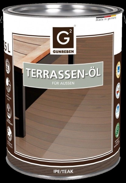 Gunreben Ipe Öl, Kanister mit 2,5 Liter Terrassenöl, ausreichend für ca. 20-25 m²